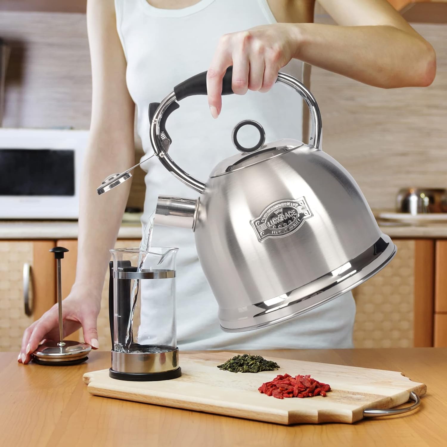 Stainless-Steel Whistling Tea Kettle